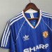 Manchester United 88/90 Away Blue Soccer Jersey